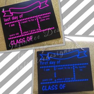 First day/Last day chalkboard